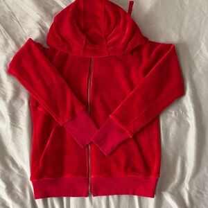 Athleta Vibrant Red fuzzy Jacket